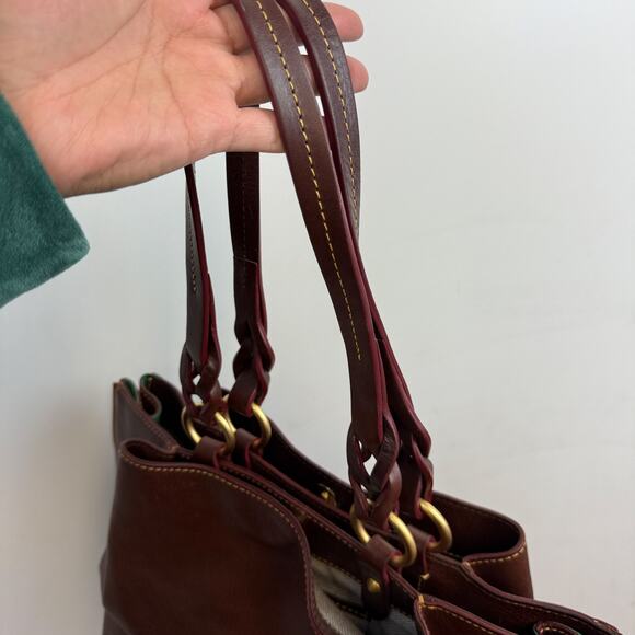 Dooney & Bourke Florentine Large Zip Tote Bag Brown Leather $588 - Picture 12 of 13
